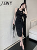 imCharms 2023 Summer Products High-End Elegant Temperament Sleeveless Vest Skirt Slim Fit And Thin Slit Strap Dress
