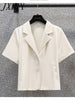 imCharms 2023 Summer Products Plus Size Womens Elegant Temperament Small Suit Short Jacket Design Suit Top