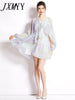 imCharms 2023 Summer And Comfortable Chiffon Printing Fairy Elegant Temperament V-Neck Dress Women's