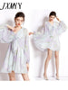 imCharms 2023 Summer And Comfortable Chiffon Printing Fairy Elegant Temperament V-Neck Dress Women's