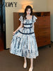 imCharms 2023 Summer Comfortable Waist Slim Elegant Chiffon Skirt Trendy Women's Elegant Temperament Dress