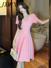 imCharms 2023 Summer Elegant Temperament Thin Design Dress Light  Ladies Knitted Skirt Women's Clothing