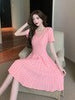 imCharms 2023 Summer Elegant Temperament Thin Design Dress Light  Ladies Knitted Skirt Women's Clothing