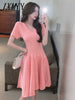 imCharms 2023 Summer Elegant Temperament Thin Design Dress Light  Ladies Knitted Skirt Women's Clothing