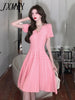imCharms 2023 Summer Elegant Temperament Thin Design Dress Light  Ladies Knitted Skirt Women's Clothing