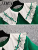 imCharms 2023 Summer Large Size Women's Elegant Temperament Age-Reducing And Thin Doll-Neck A-Line Dress