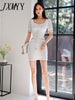 imCharms 2023 Summer Temperament Elegant Display Package Hip Commuter Skirt V-Neck Bottoming Dress Women's Clothing