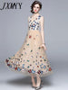 imCharms 2023 Summer Women's Lace And Mesh Yarn Heavy Industry Embroidery Flower Butterfly V-Neck Waist Dress