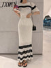imCharms 2023 Summer Products Chic And Elegant Temperament Women's Casual Simple Slim Knitted Skirt Suit