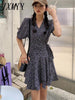 imCharms 2023 Summer Products Elegant Temperament Retro Design One Piece Floral Dress Slim Skirt
