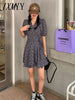 imCharms 2023 Summer Products Elegant Temperament Retro Design One Piece Floral Dress Slim Skirt