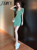 imCharms 2023 Summer Sashion Casual Elegant Temperament Striped Dress Sexy Slim Design Women's Dress