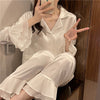 imCharms 2023 Sweet Elegant Age-Reducing Flying-Sleeve Homewear Suit Pajamas Autumn And Winter Two-Piece Suit
