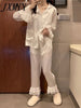 imCharms 2023 Sweet Elegant Age-Reducing Flying-Sleeve Homewear Suit Pajamas Autumn And Winter Two-Piece Suit