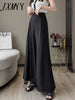 imCharms 2023 Thin Western Chiffon High Waist Draping Elegant and Dynamic Semi-Perspective Wide Leg Culottes Mopping Pants