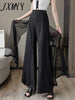 imCharms 2023 Thin Western Chiffon High Waist Draping Elegant and Dynamic Semi-Perspective Wide Leg Culottes Mopping Pants