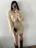 imCharms 2023 Winter Chic Korean Version Elegant V-Neck Twist Knitted Top + Skirt Women's Clothing