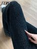 imCharms 2023 Winter Classic Elastic Waist Cashmere High Waist Straight Joker Wide Leg Pants Women's Dress