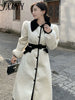 imCharms 2023 Winter Commuter Ladies Style Waist Ladies Cotton-Padded Jacket Padded Jacket Dress Ladies Clothing