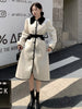 imCharms 2023 Winter Commuter Ladies Style Waist Ladies Cotton-Padded Jacket Padded Jacket Dress Ladies Clothing