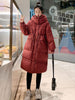 imCharms 2023 Winter Straight Mid-Length Korean Style Waist-Tight Casual Loose Down Cotton Women's Coat