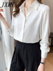 imCharms 7-Color Satin Shirt Women's 2023 Autumn Solid Color professional Shirt Loose Ladies Elegant Temperament Top Trend