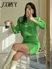 imCharms Autumn And Winter And Elegant Temperament Kknitted Sweater Suit Bag Hip Skirt Twist Sweater Two-Piece Set