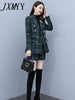 imCharms Autumn And Winter Advanced Elegant Temperament Suit Plaid Wool Korean Version Of Two-Piece Women's Cclothing