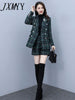 imCharms Autumn And Winter Advanced Elegant Temperament Suit Plaid Wool Korean Version Of Two-Piece Women's Cclothing