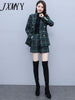 imCharms Autumn And Winter Advanced Elegant Temperament Suit Plaid Wool Korean Version Of Two-Piece Women's Cclothing
