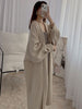 imCharms Autumn And Winter Cored Yarn Knitted Bathrobe Long Cardigan Women's Lazy Style Gentle Elegant Coat