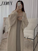 imCharms Autumn And Winter Cored Yarn Knitted Bathrobe Long Cardigan Women's Lazy Style Gentle Elegant Coat