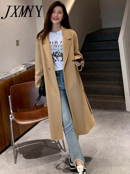 imCharms Autumn And Winter Elegant Temperament Double-Sided Cashmere Coat Mid-Length Woolen Coat Women's Clothing