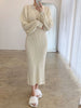 imCharms Autumn And Winter Elegant Temperament Vest Knitted Dress + Short Shawl Jacket Two-Piece Women's Clothing
