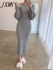 imCharms Autumn And Winter Elegant Temperament Vest Knitted Dress + Short Shawl Jacket Two-Piece Women's Clothing