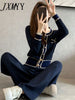 imCharms Autumn And Winter Products Knitted Suit Women's High-End Light  Cardigan Wide-Leg Pants Two-Piece Set