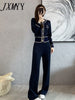 imCharms Autumn And Winter Products Knitted Suit Women's High-End Light  Cardigan Wide-Leg Pants Two-Piece Set