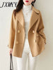 imCharms Autumn And Winter Double-Breasted Elegant Temperament All-Match Casual Loose And Thin Woolen Coat Women