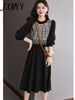 imCharms Autumn Dress Women's Autumn 2023 Elegant Retro Eelegant Fashionable Long Sleeve Knitted Dress