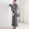 imCharms Autumn Women's 2023 Suit Net Red Wide-Leg Pants Evening Wind Sweater Loose Two-Piece Women's Clothing