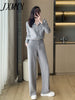 imCharms Autumn and Winter Versatile Casual Hooded Sweater Wide-Leg Pants Two-Piece set Simple Loose Women's Clothing