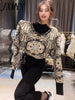 imCharms Autumn and Winter Advanced Totem Beaded Round Neck Sweater Loose Knitted Base Women's Clothing