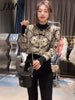 imCharms Autumn and Winter Advanced Totem Beaded Round Neck Sweater Loose Knitted Base Women's Clothing