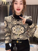 imCharms Autumn and Winter Advanced Totem Beaded Round Neck Sweater Loose Knitted Base Women's Clothing