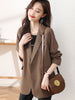 imCharms Back Split Small Suit 2023 Spring Autumn One-Button Long Sleeve Slim Elegant Temperament Suit Jacket