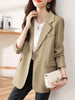 imCharms Back Split Small Suit 2023 Spring Autumn One-Button Long Sleeve Slim Elegant Temperament Suit Jacket