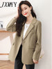 imCharms Back Split Small Suit 2023 Spring Autumn One-Button Long Sleeve Slim Elegant Temperament Suit Jacket