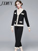 imCharms Casual Suit Women's 2023 Autumn Temperament Professional Knitted Wide-Leg Pants Two-Piece Women's Clothing