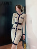 imCharms Celebrity Elegant Temperament Knitted Dress 2023 Autumn And Winter Women's Decoration Body Slimming Design