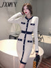 imCharms Celebrity Elegant Temperament Knitted Dress 2023 Autumn And Winter Women's Decoration Body Slimming Design